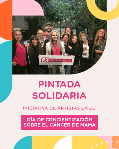 Pintada solidaria de Cuidalaslolas y Vivi Berthet en el Café Urbano